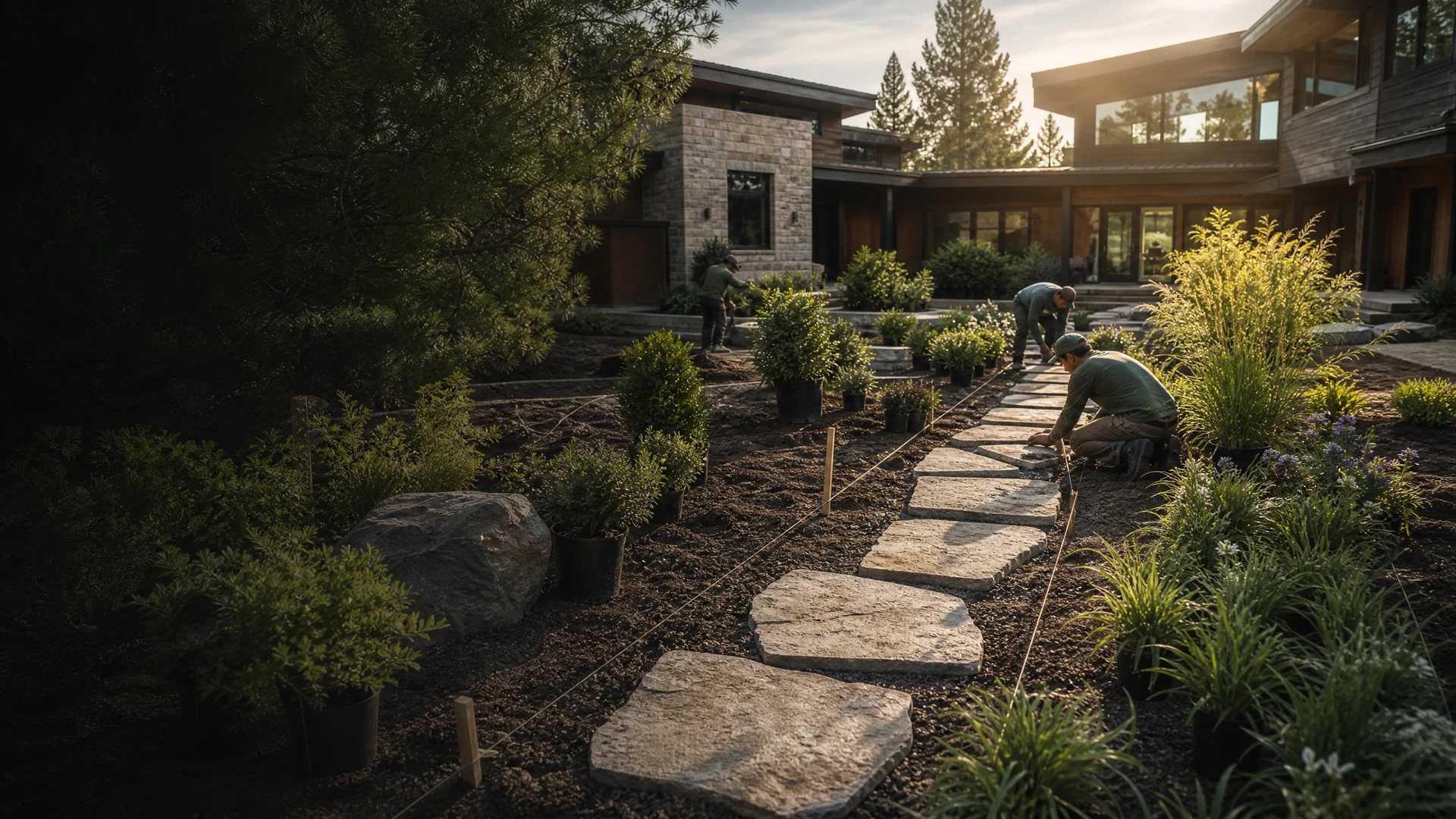 Landscape installation representative visual study
