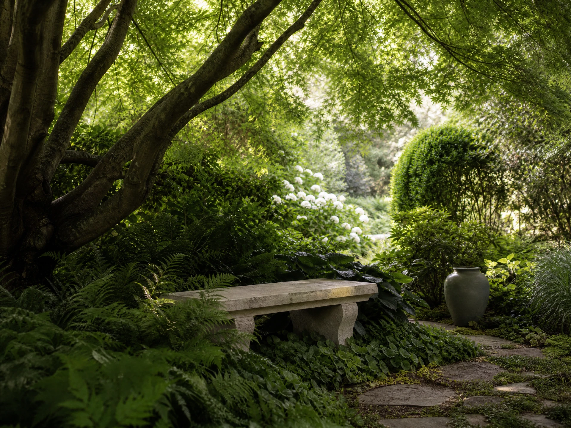 Atmospheric supporting view for the A mature garden room representative concept